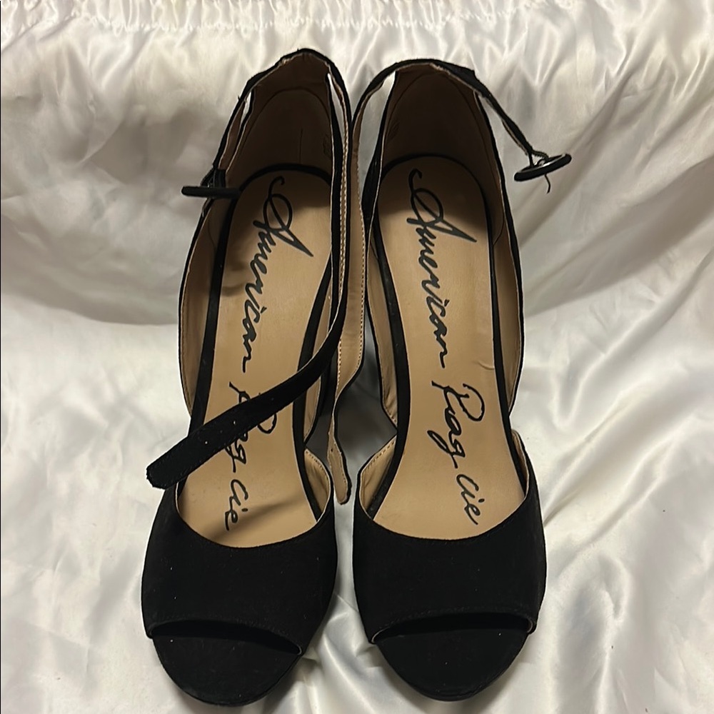 American Rag Black Suede Heels